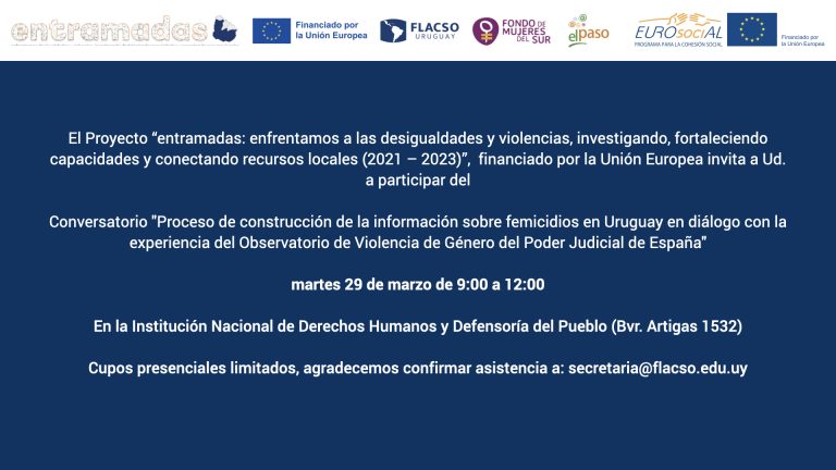 Conversatorio: Proceso de construcción de la información sobre femicidios en Uruguay con el Observatorio de Violencia de Género del Poder Judicial de España