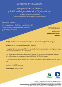 Distinguidas visitantes de la Universidad de Valencia 12 Imagen Programa seminario. Martes 5. Cuidados 1