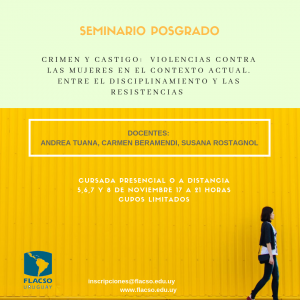 Inscripciones abiertas Seminario: Crimen y Castigo: violencias contras las mujeres en el contexto actual. Entre el disciplinamiento y las resistencias 9 Imagen exploring 3