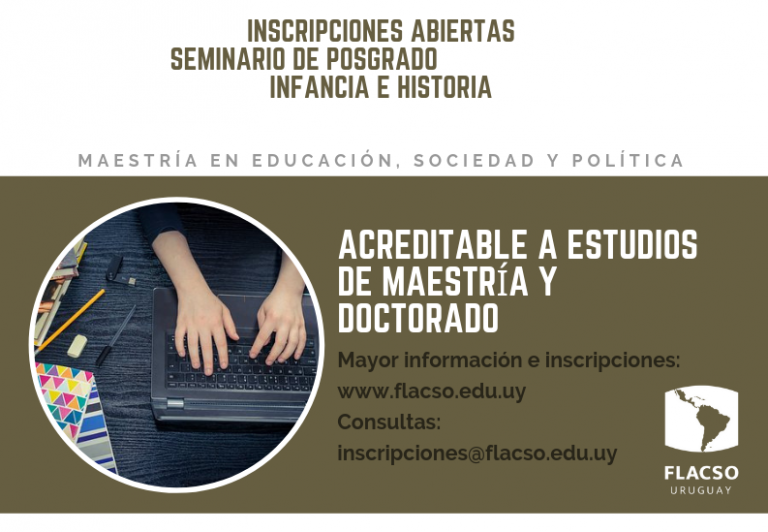 Inscripciones abiertas Seminario Infancia e Historia 1 Inscripciones abiertas Seminario Infancia e Historia