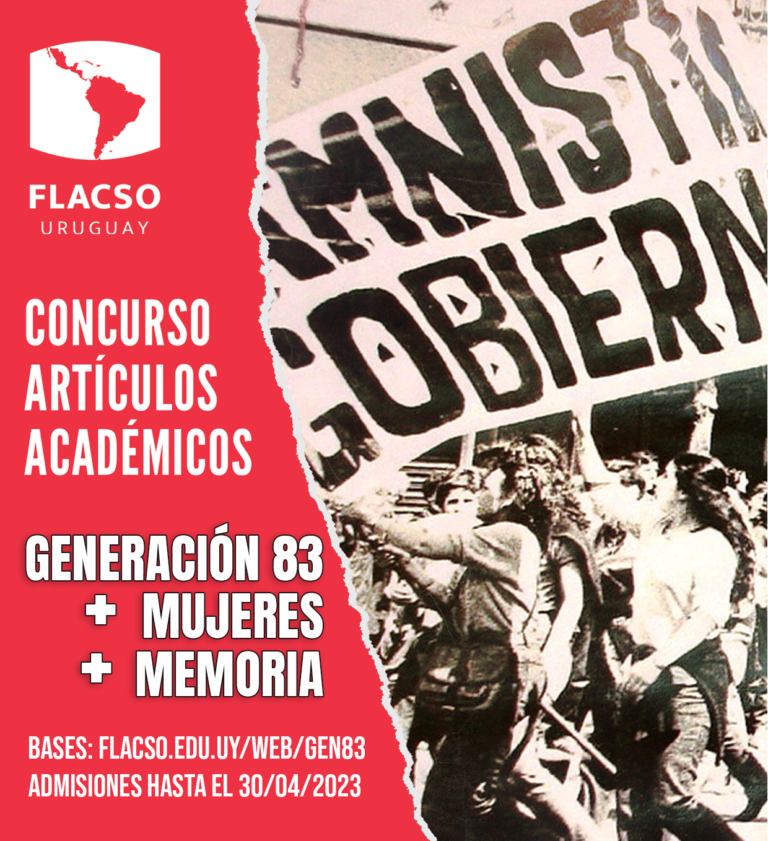 Concurso de artículos académicos Generación 83: +mujeres + memoria. Plazo de presentación: 30 de mayo