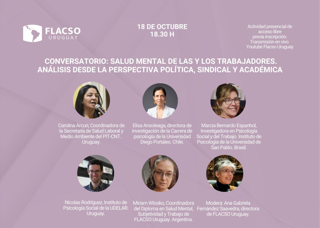 Conversatorio: Salud mental de las y los trabajadores. Análisis desde la perspectiva política, sindical y académica 1 Imagen 18deoctubre
