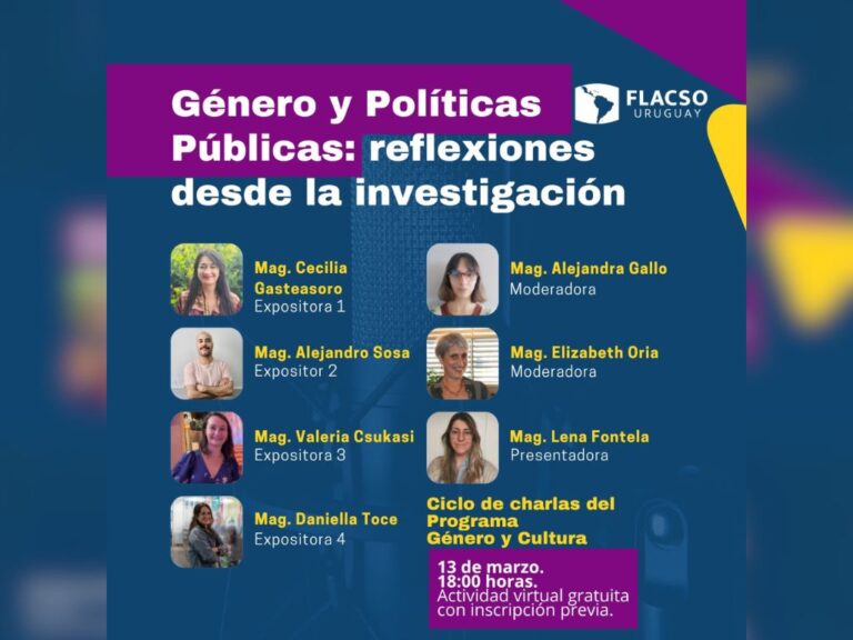 📢 Charla Género y Políticas Públicas: reflexiones desde la investigación