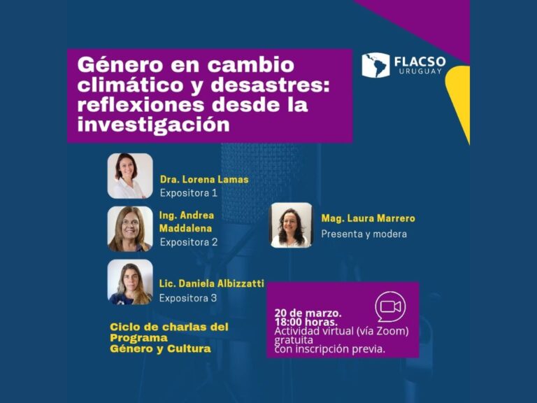 Género en cambio climático y desastres: reflexiones desde la investigación