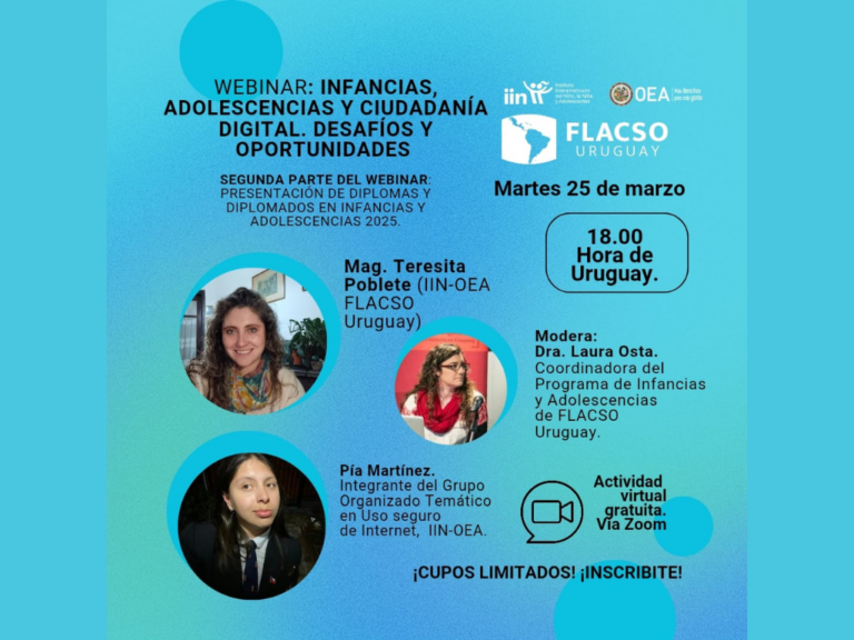 Webinar: Infancias, Adolescencias y Ciudadanía Digital. Desafíos y Oportunidades.