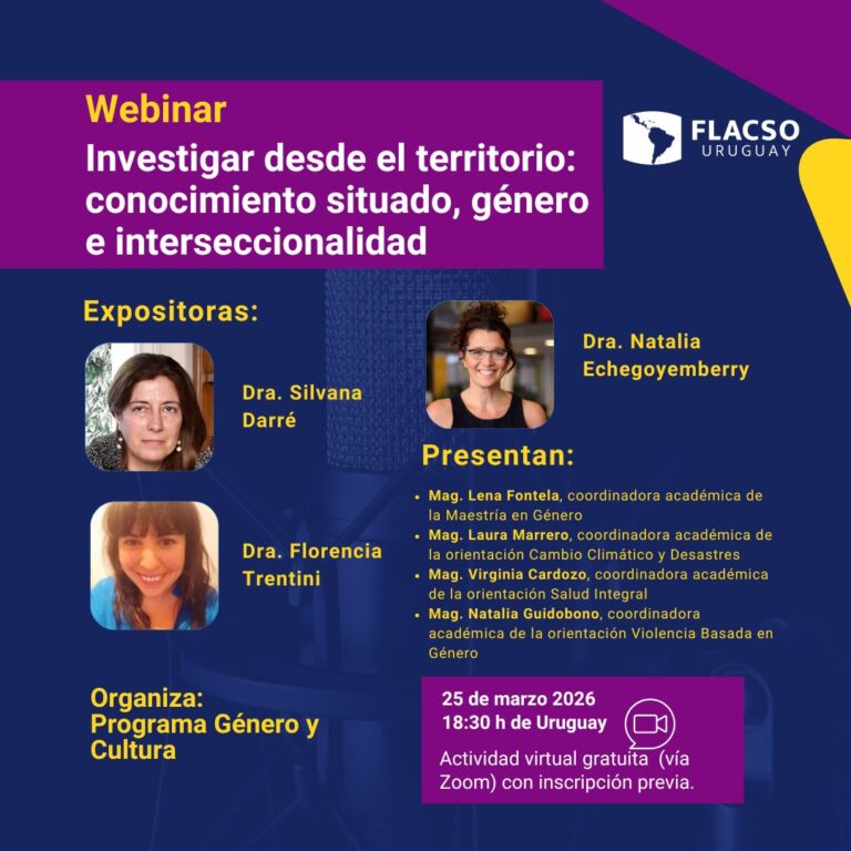 Webinar: Investigar desde el territorio: conocimiento situado, género e interseccionalidad
