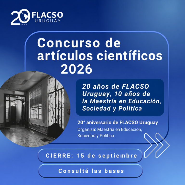 Concurso de artículos científicos 2026: 20 años de FLACSO Uruguay
